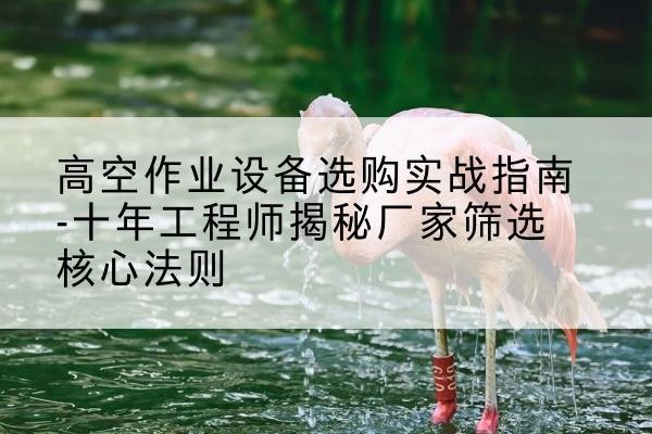 全州剪叉式升降机厂家-高空作业设备选购实战指南-十年工程师揭秘厂家筛选核心法则